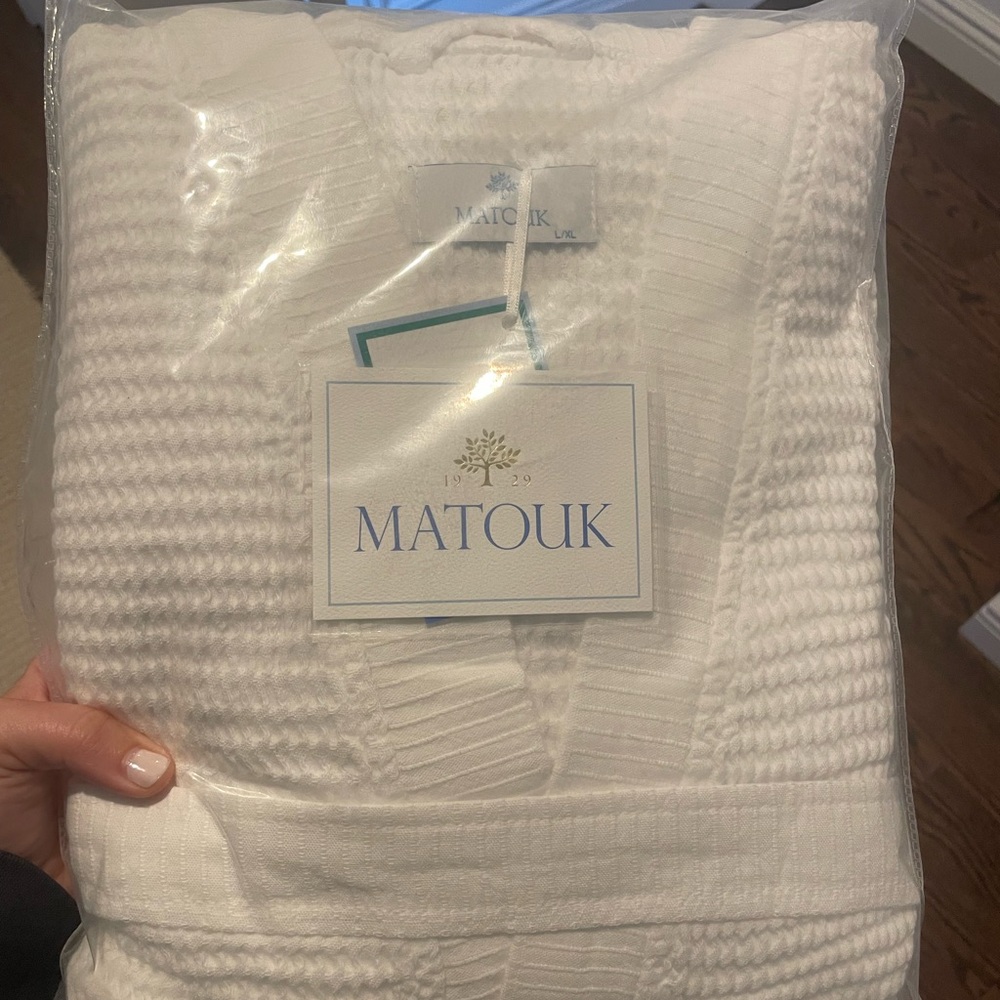 Matouk robe. Never used. In original packaging